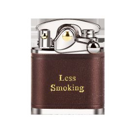 Kerosene Lighter Men's High-end Creativity (Option: Leather coffee)