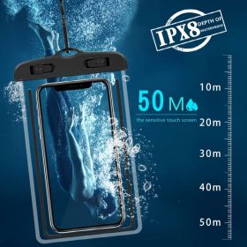 Waterproof Phone Pouch, Universal Waterproof Phone case (Color: Black)